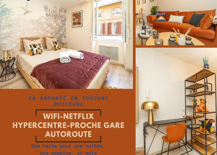 L\'Aparte T2 Relax & Cosy En Toscane Occitane-Gaillac Hypercentre